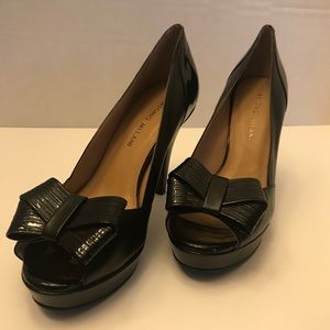 Antonio Melani Black peep toe heels